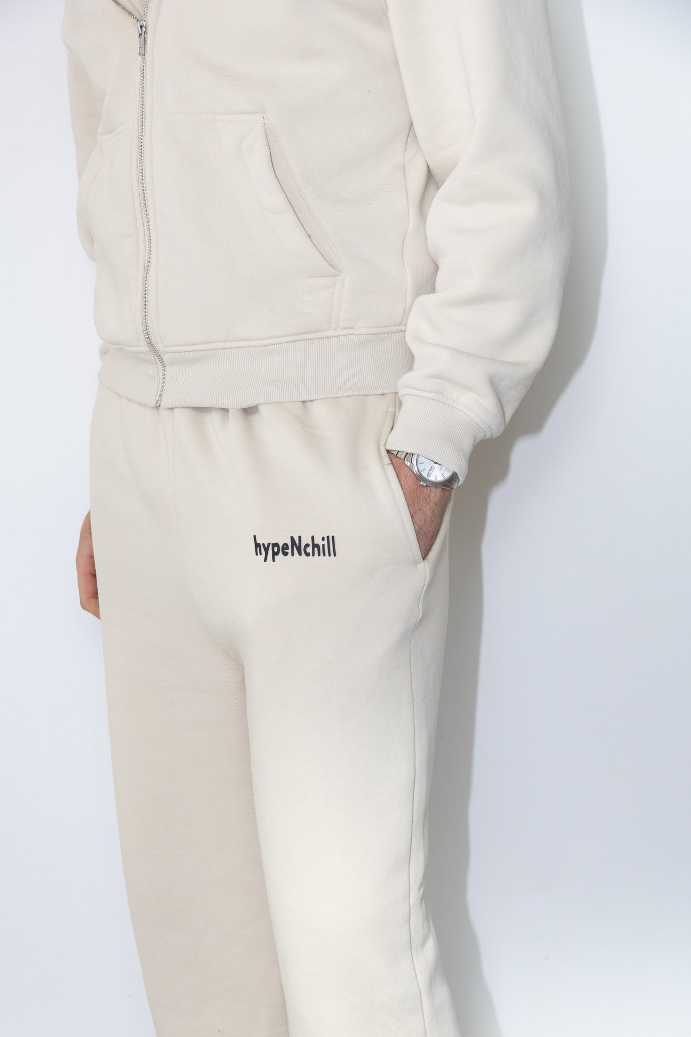 Pantalon Hoodie Beige